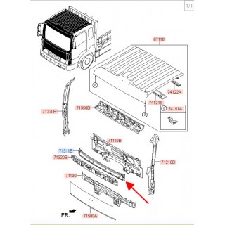 Panen chân kính chắn gió dưới Hyundai HD120