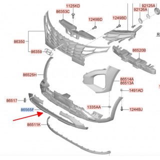 Tấm bảo vệ dưới ba đờ xốc trước Hyundai Creta 22