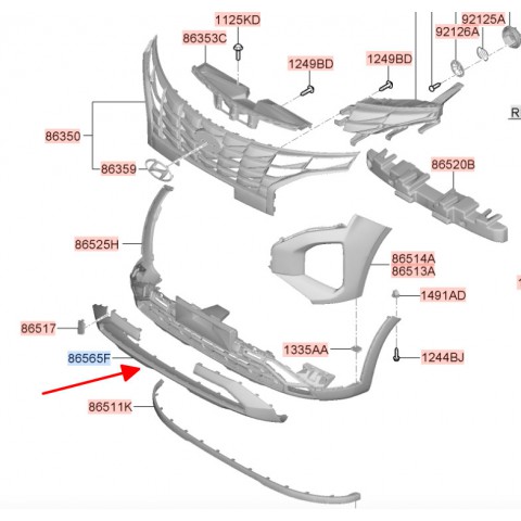 Tấm bảo vệ dưới ba đờ xốc trước Hyundai Creta 22