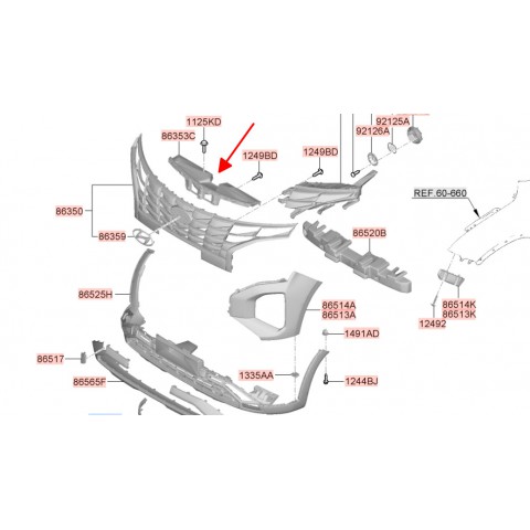 Nắp che két nước phía trên Hyundai Creta 22