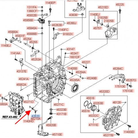 Cảm biến tốc độ đầu vào Hyundai Accent 18