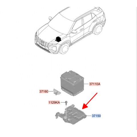 Khay ắc quy Hyundai Creta 22