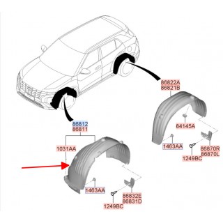 Vòm chắn bùn bánh xe trước phải Hyundai Creta 22