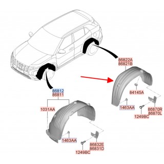 Vòm chắn bùn bánh xe sau phải Hyundai Creta 22