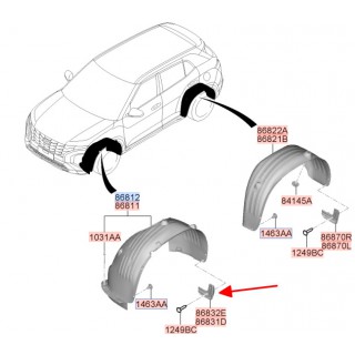 Chắn bùn bánh xe trước phải Hyundai Creta 22