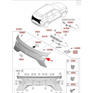 Ốp cửa hậu Hyundai Creta 22