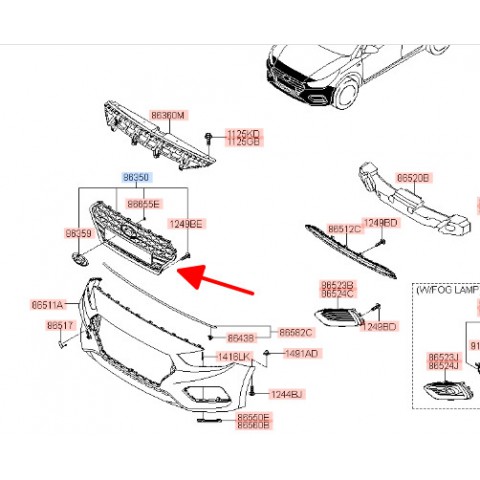 Mặt ca lăng Hyundai Accent 18