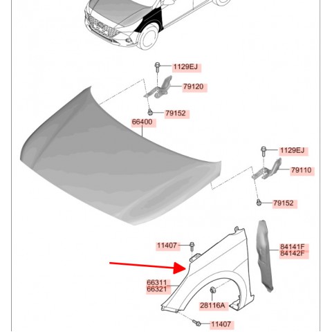 Tai xe phải Hyundai Accent 18