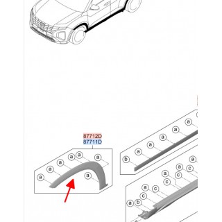 Ốp nhưa tai xe phải Hyundai Creta 22