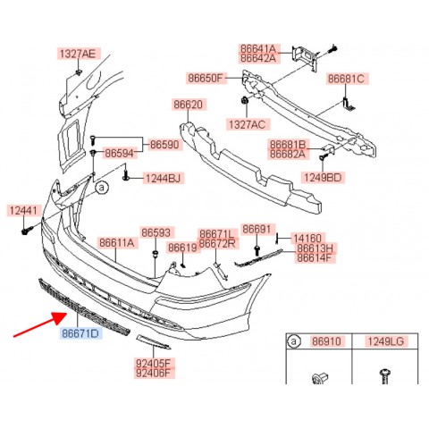 Ốp ba đờ xốc sau Hyundai Avante 06