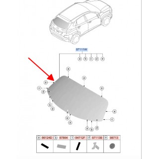 Kính hậu Hyundai Kona 18