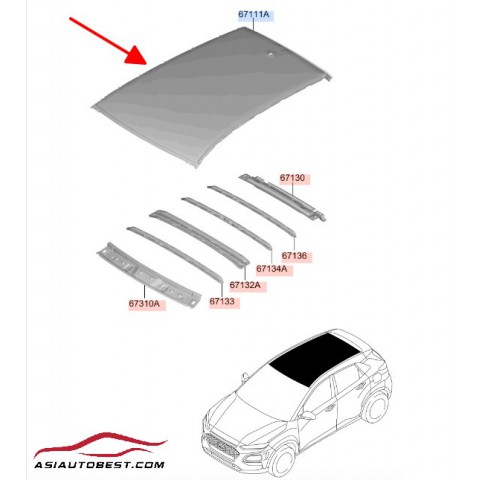 Nóc xe Hyundai Kona 18