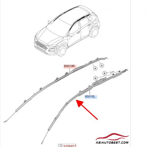 Túi khí trần xe trái Hyundai Kona 18