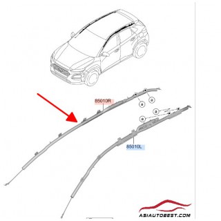Túi khí trần xe phải Hyundai Kona 18