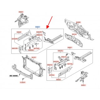 Xương khung gầm trước phải Hyundai Grand i10 17