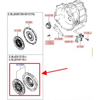 Bộ đĩa côn bàn ép Hyundai Teracan